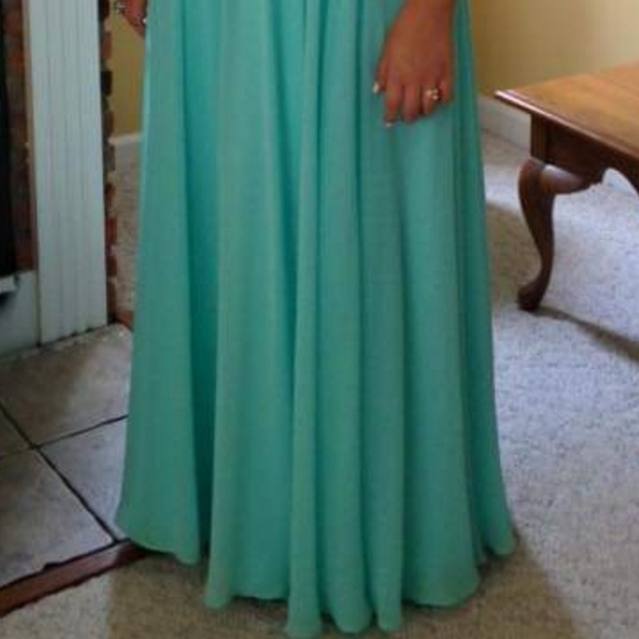 Blue chiffon prom dress - Picture 5 of 5
